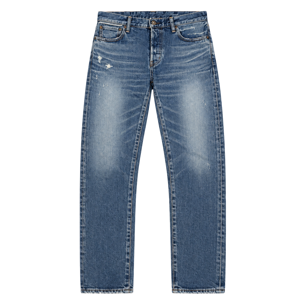 Moussy Vintage Denim Jeans Blue Distressed Tapered 1