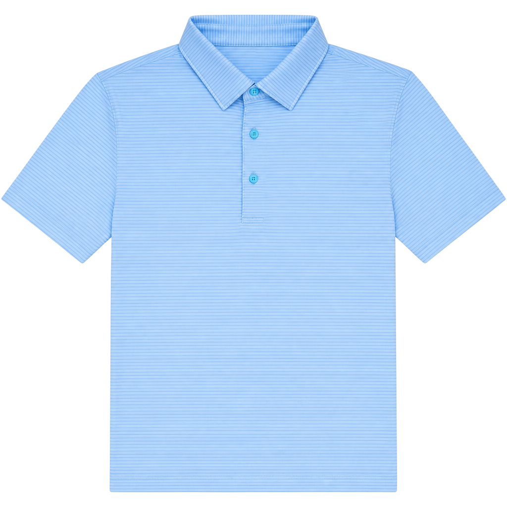 Peter Millar Polo Men’s Large Crown Ease White Light Blue Striped 1