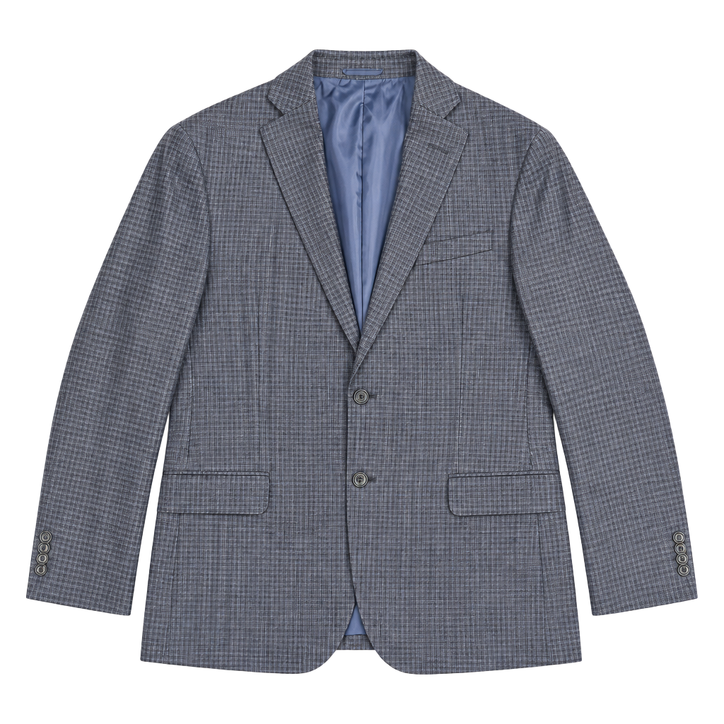 Jos A Bank Blazer 42R Linen Blend Slim Fit Brrr Comfort Glen Plaid New 1