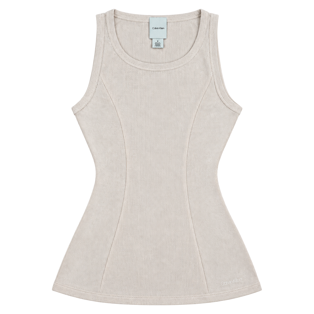 Calvin Klein Size M Women's Viscose Sleeveless Crewneck Tank Top 1