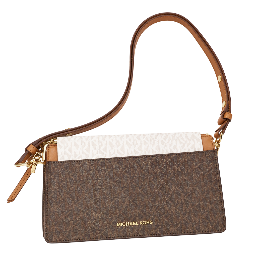 Michael Kors Ruby Small Double Zip Crossbody Bag Brown 1