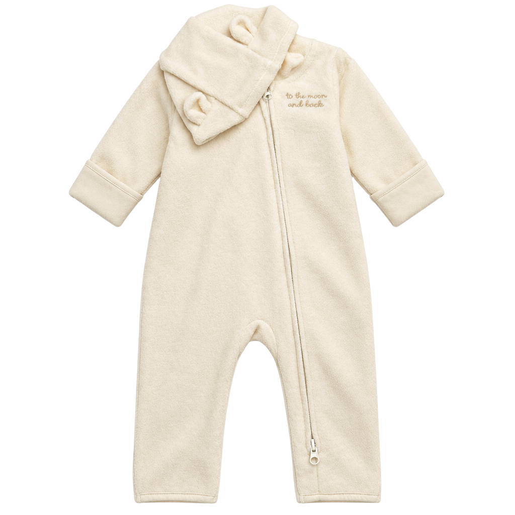 Cloud Island Hooded Fleece Bunting Size 3-6M Off-White 1