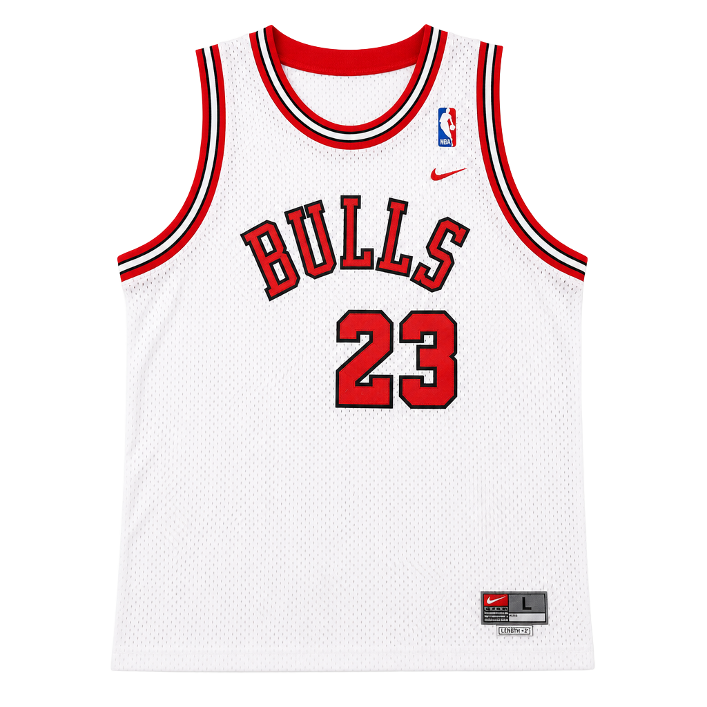Vintage Nike Chicago Bulls Michael Jordan #23 Jersey White Size L 1