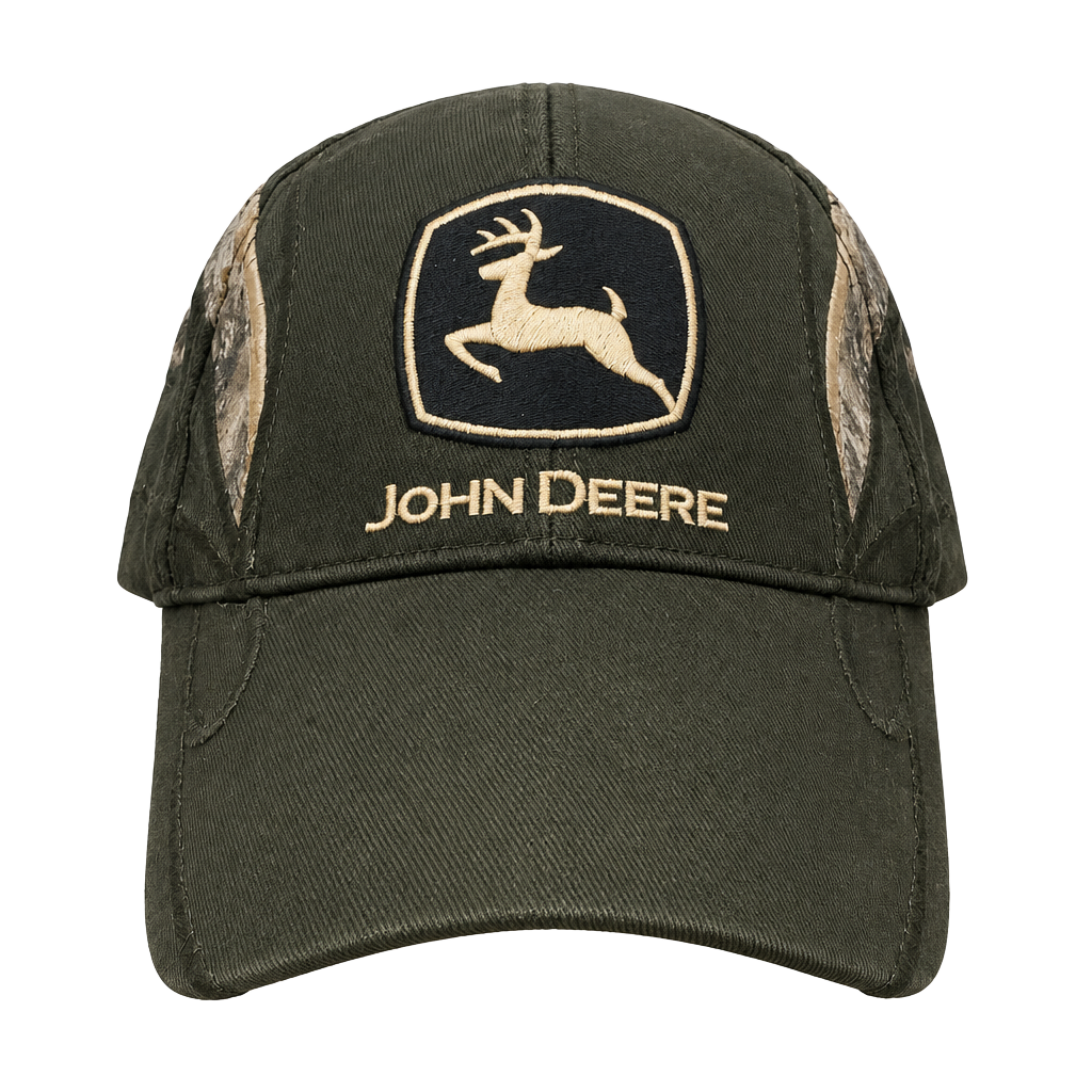 John Deere Baseball Cap Black Embroidered Patch Logo Adjustable 1