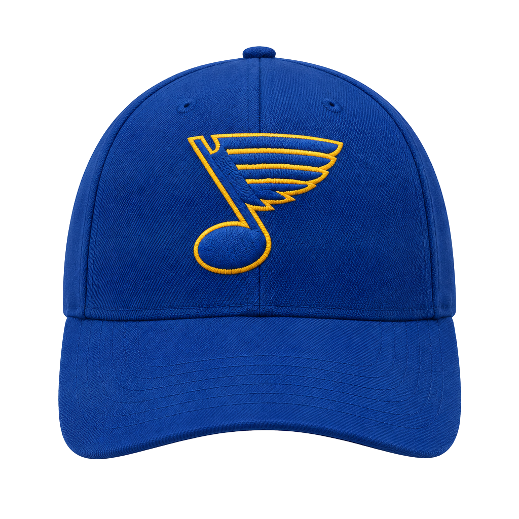 Mitchell & Ness St. Louis Blues Snapback Hat Blue Yellow 1