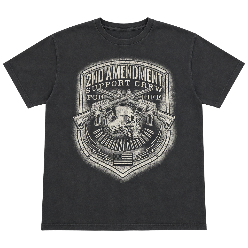 Hot Leathers 2nd Amendment Support Crew T-Shirt XL Black 1
