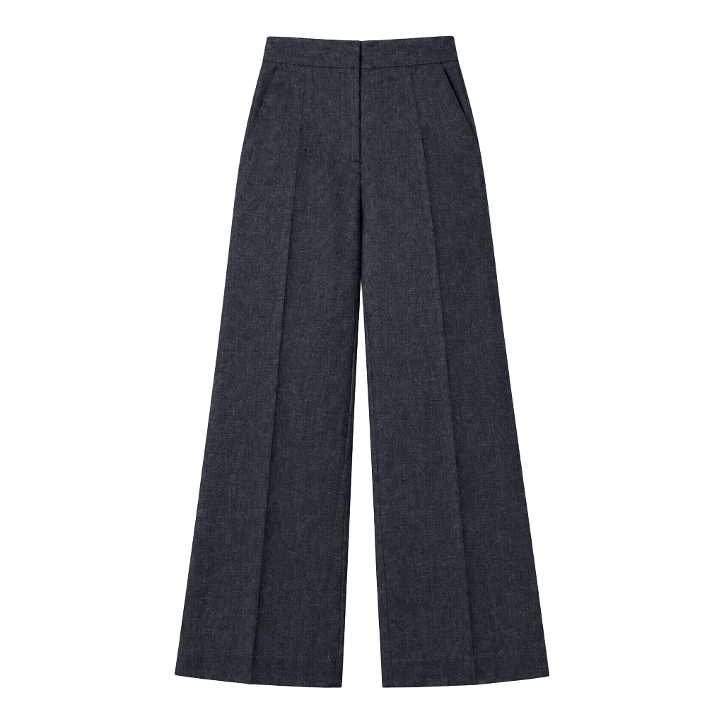 Talbots Wide Leg Pants Size 16W Dark Wash Cotton Blend 1