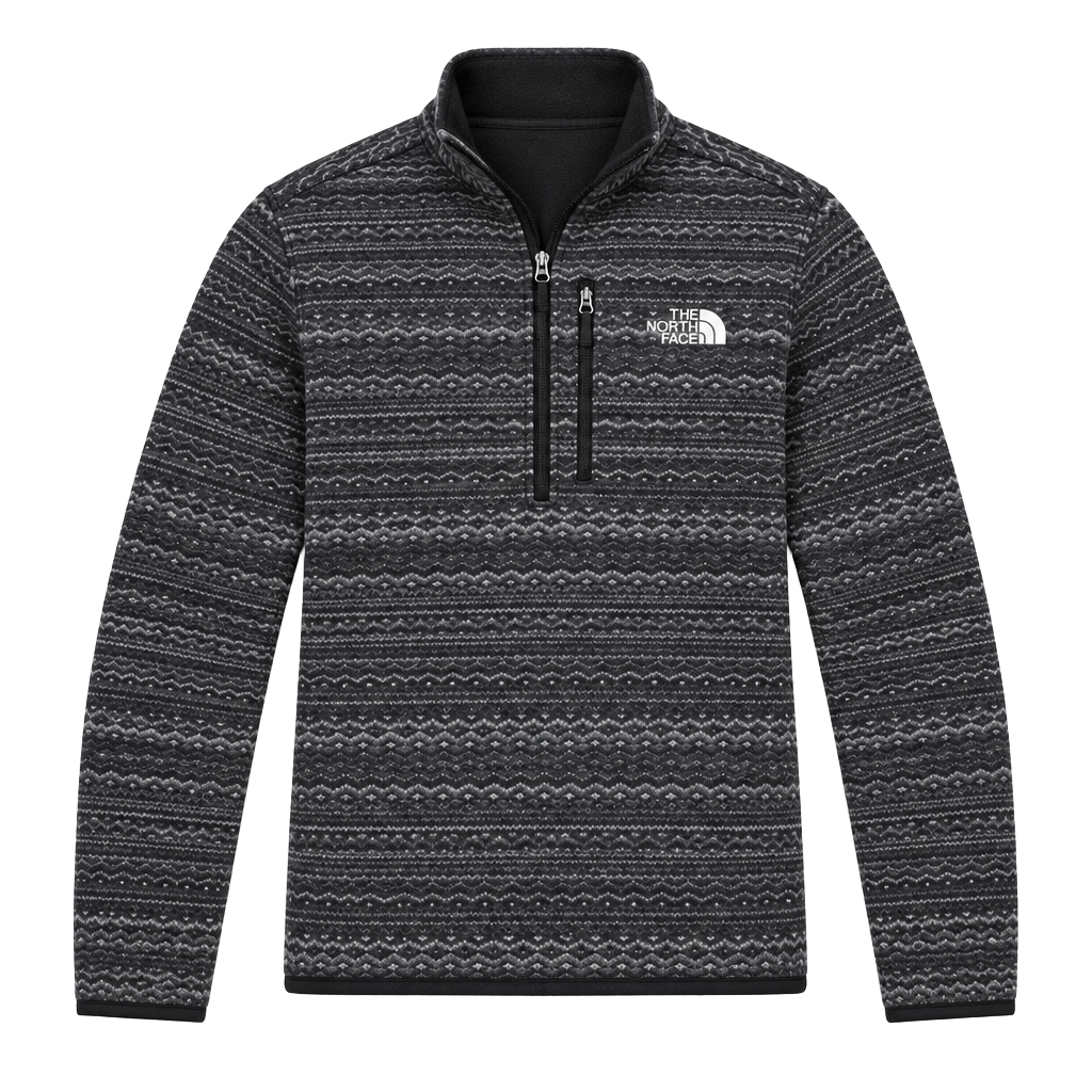 The North Face 1/4 Zip Fleece Pullover XXL/TTG Gray Fair Isle Pattern 1