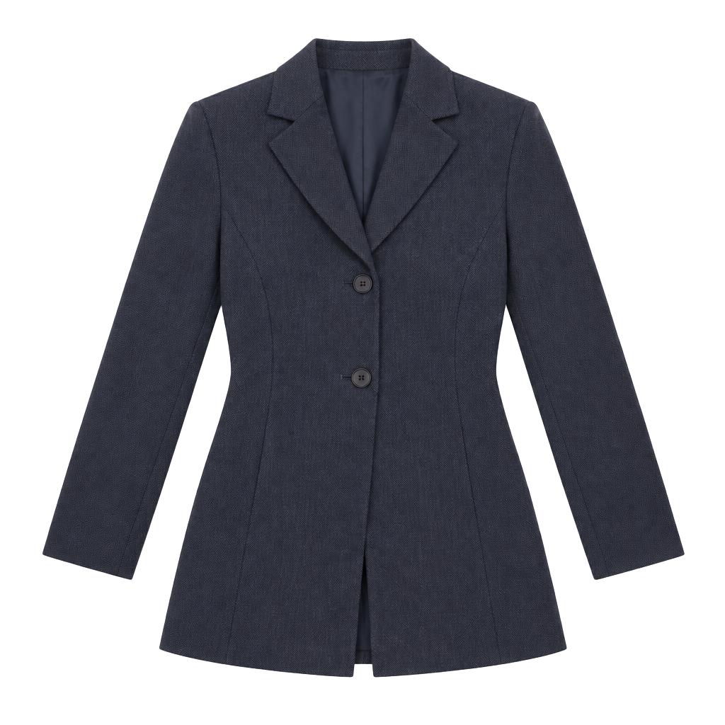 Kasper & Company Blazer Size 10 Blue Long Sleeve Button Front 1