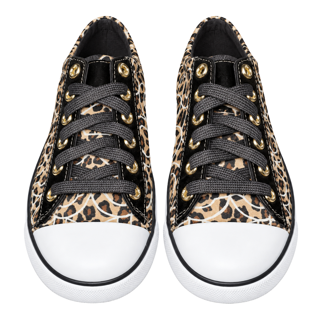 No.25 Coach Gema Leopard Print Sneakers Size 6.5B Animal Print Patent Leather 1
