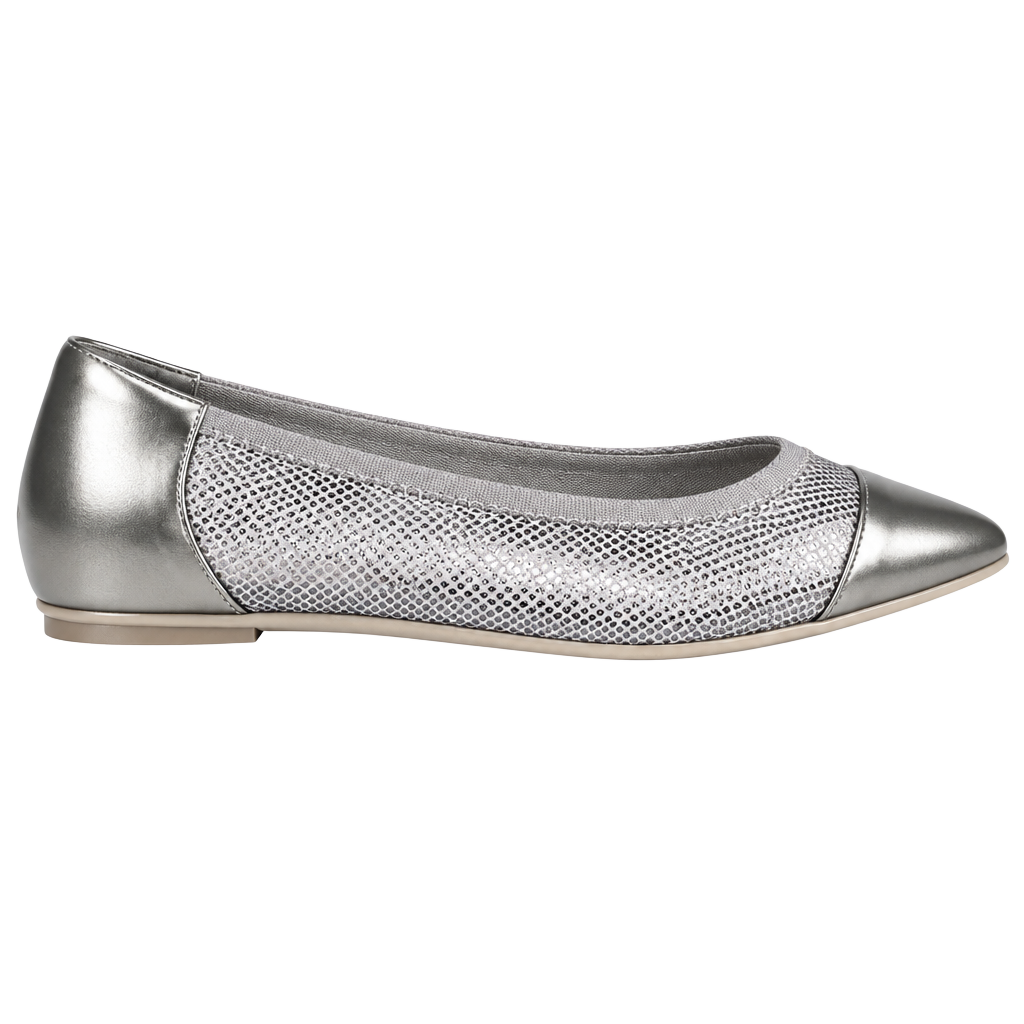 No.45 East 5th Memory Foam Silver Wedge Heels 1