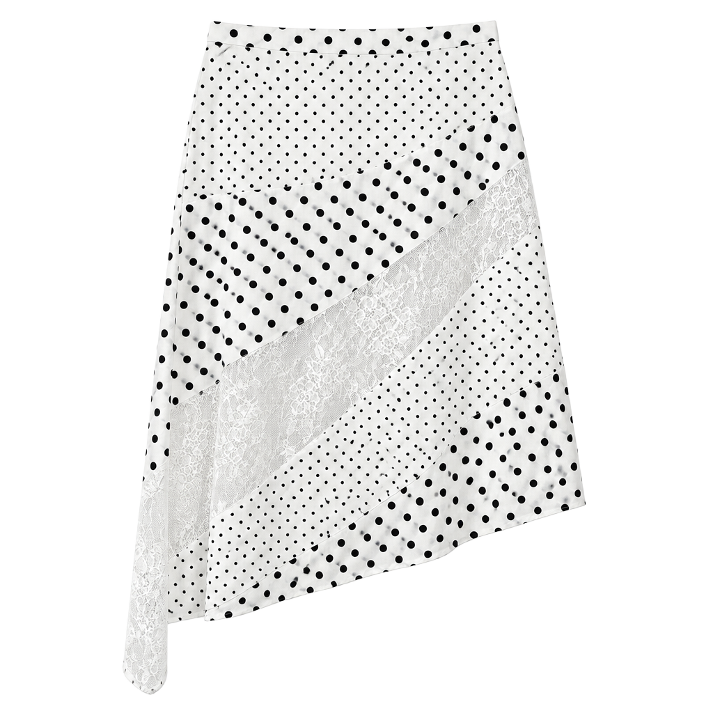 Princess Polly Polka Dot Lace Asymmetrical Skirt 1