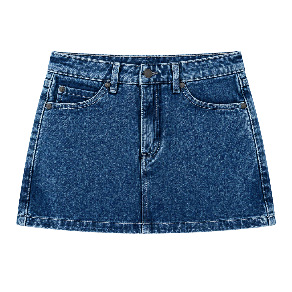 Volcom Kids Denim Skort Size 7 Med Wash 1