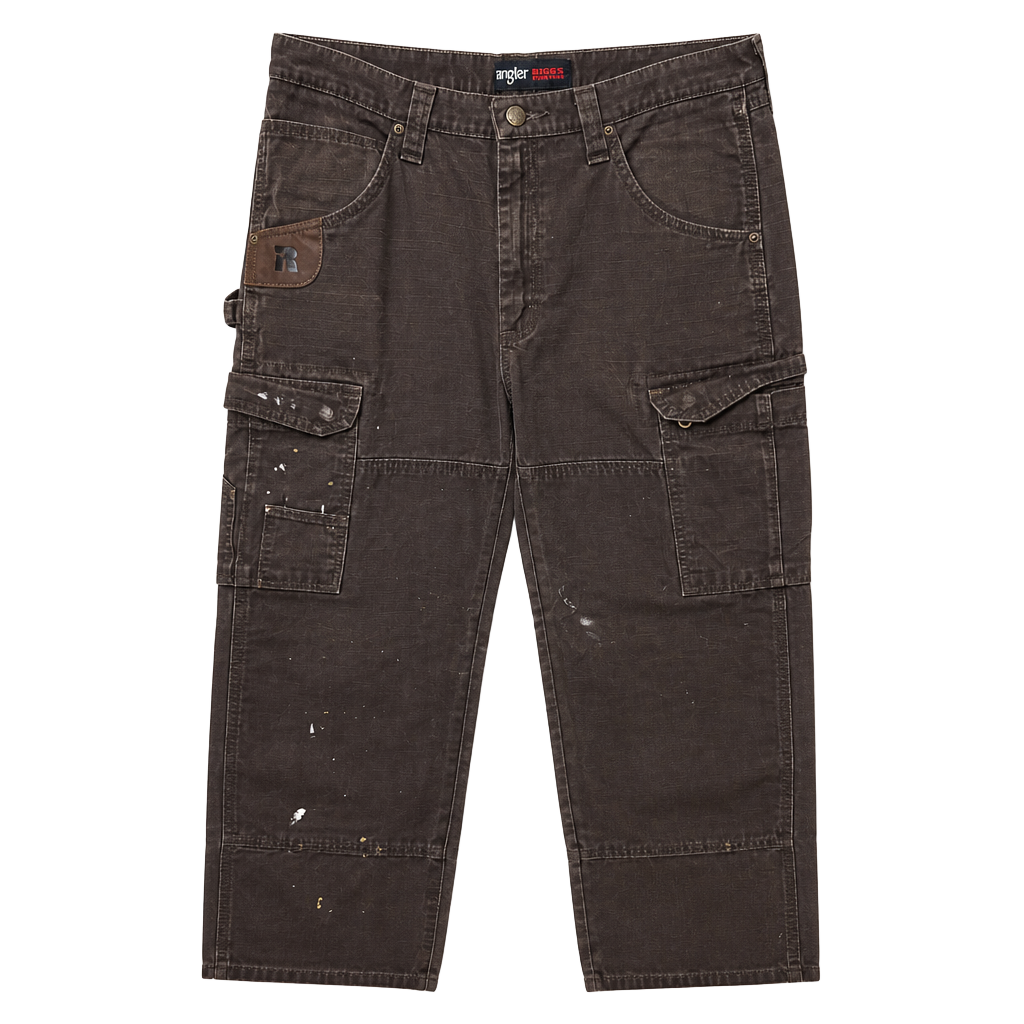 Wrangler RIGGS Workwear Men's Brown Ripstop Double Knee Ranger Cargo Pants 1