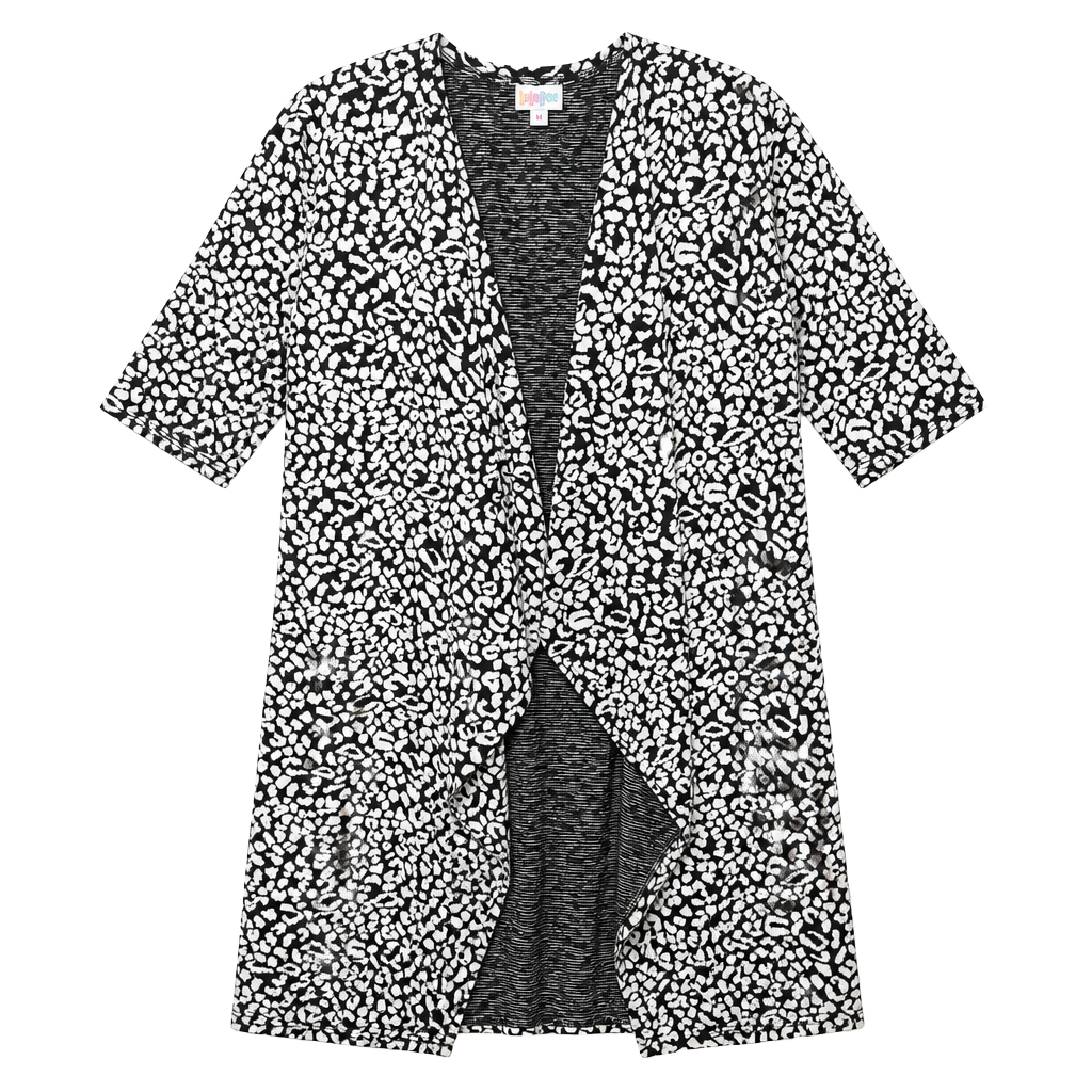 LuLaRoe Women's Leopard Print Kimono Cover-Up Dress, Size M 1