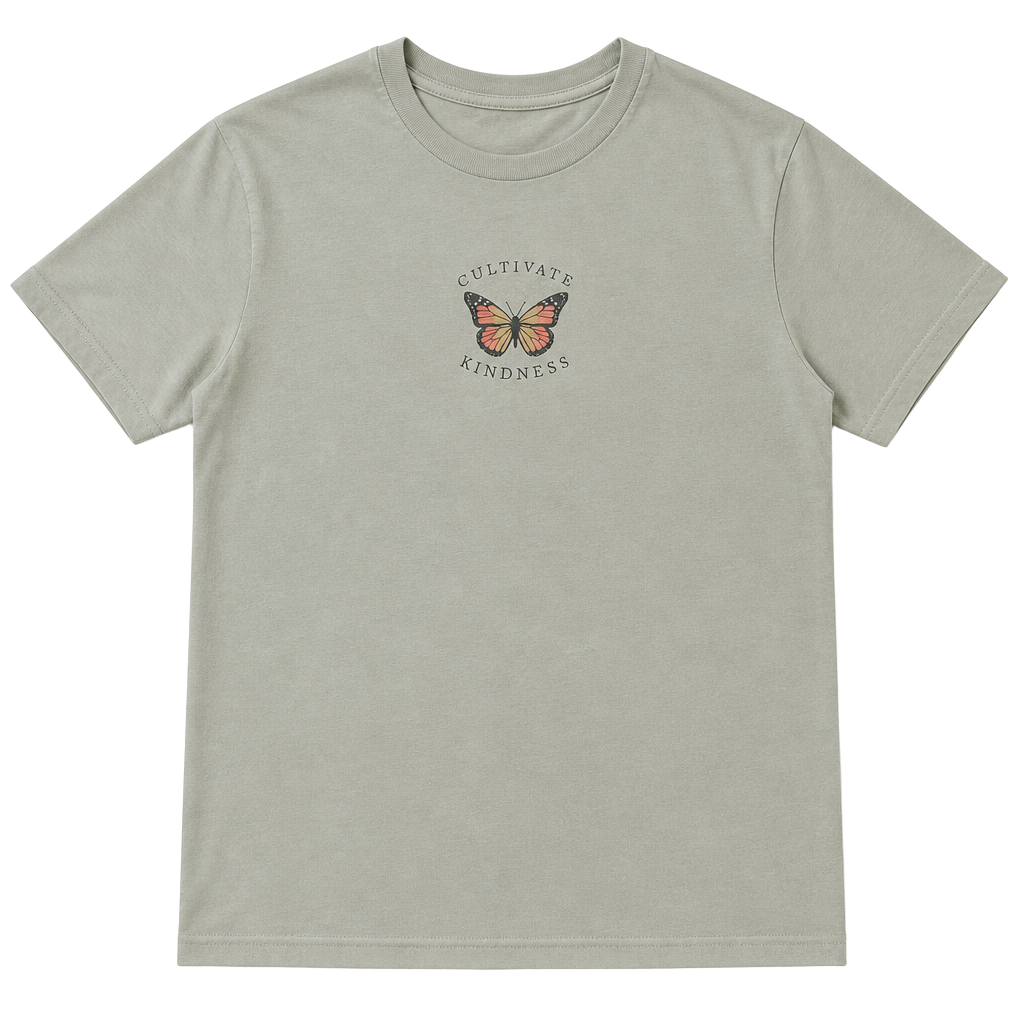 Rebellious One Cultivate Kindness Butterfly Graphic Crop T-Shirt XL 1