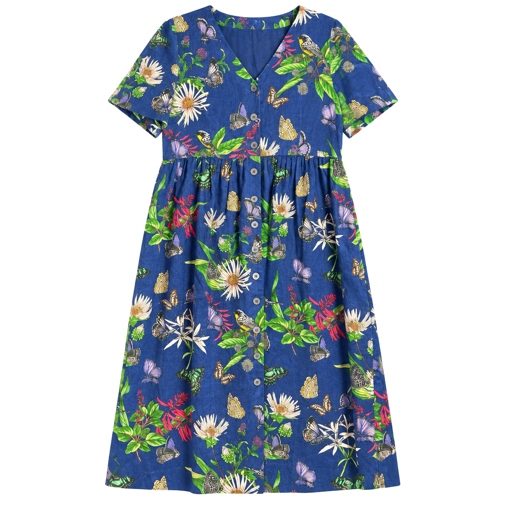 J.McLaughlin Annora New DressSize L Navy Jardin Mariposa 1