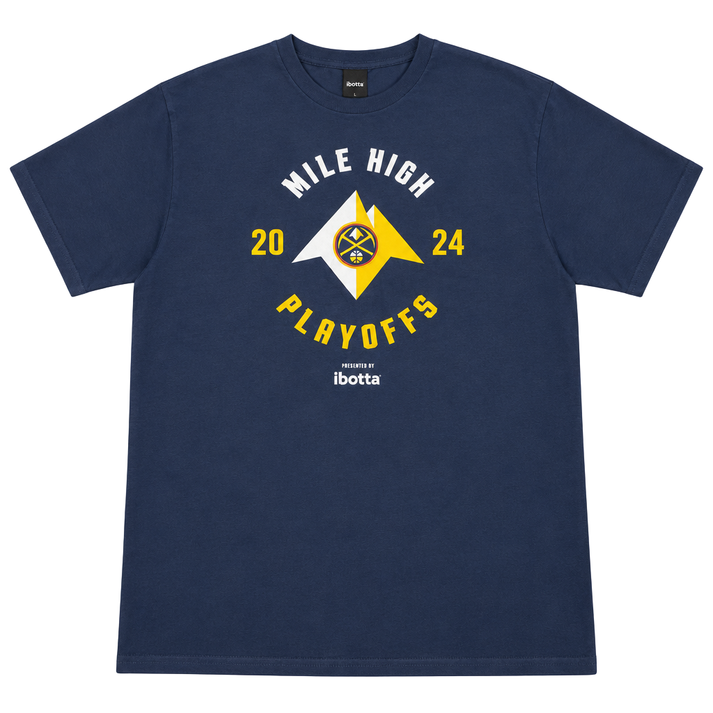 Gildan Denver Nuggets 2024 Mile High Playoffs T-Shirt Blue XL 1
