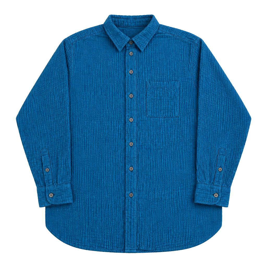 J.Crew Men Double-Gauze Button-Up Shirt (Blue) 1