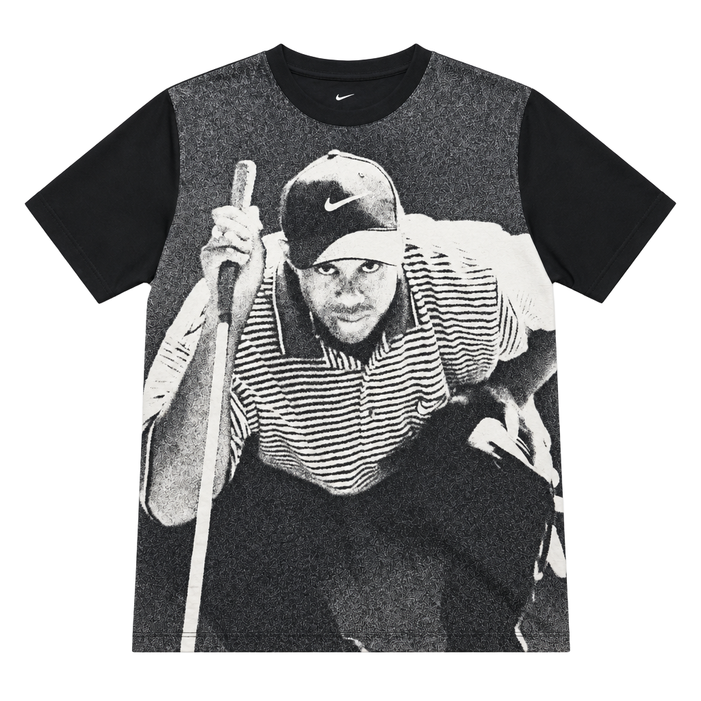 Nike Tiger Woods Graphic T-Shirt Size L Black White 1