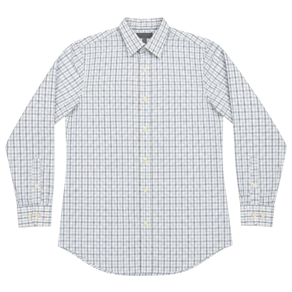 Banana Republic Dress Shirt Size M Blue White Plaid 1
