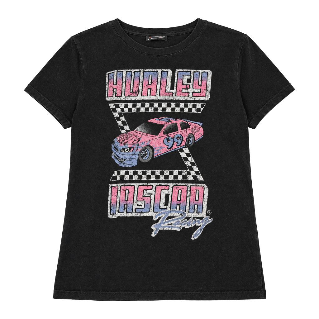 Racingcore Casualchic Hurley Nascar T-Shirt Graphic Print Racing Top 1