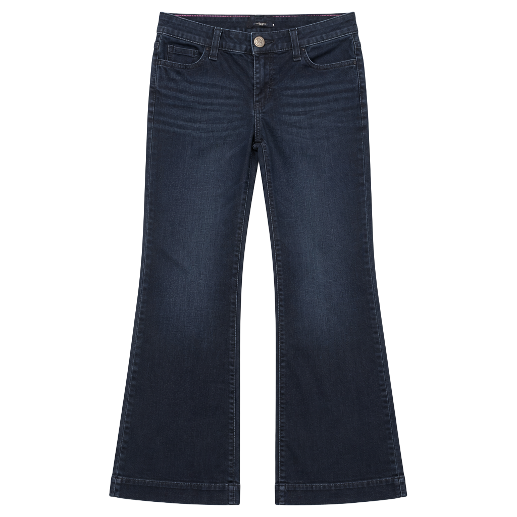 Bohochic 70sstyle Wrangler Women's Dark Wash Flare Leg Jeans 1