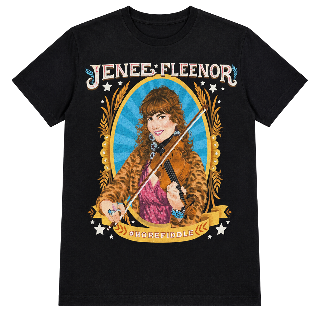 Tultex Jenee Fleenor Size S Black Graphic T-Shirt More Fiddle 1