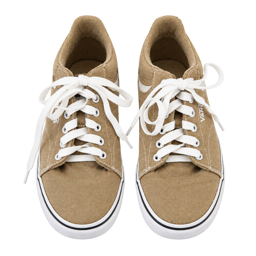 Vans Ward Canvas Low Top Sneakers Size 8.5 Tan Brown Skate Shoes 1