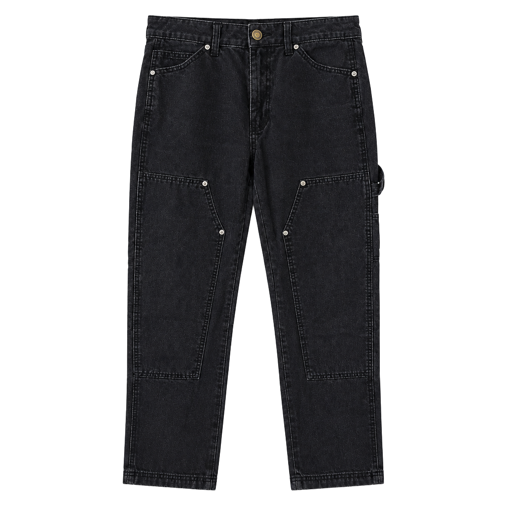 No Boundaries Cargo Pants 30x30 Black Denim Double Knee Utility 1