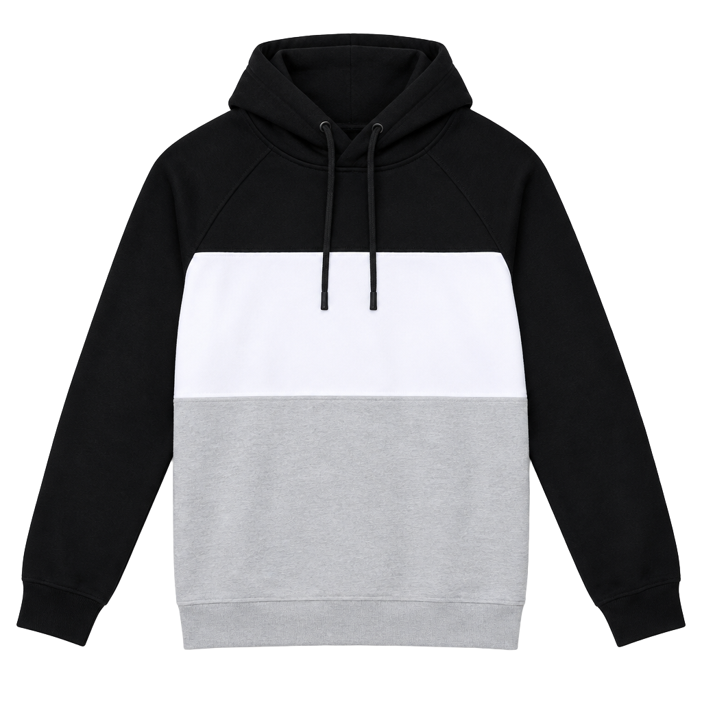 Under Armour Colorblock Hoodie Size MD Black White Gray 1