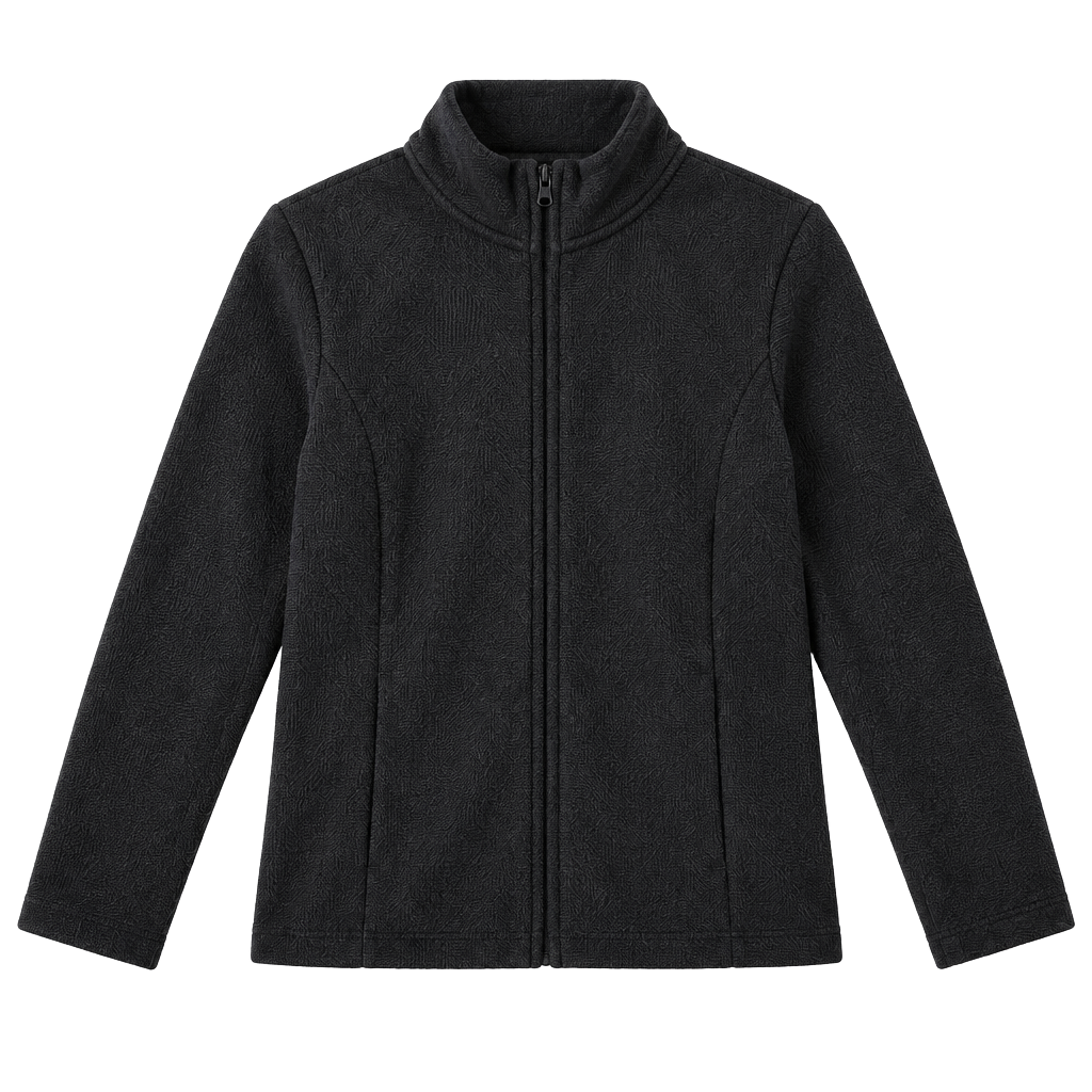 Athleta Full Zip Jacket Size L Black Geometric Textured 1