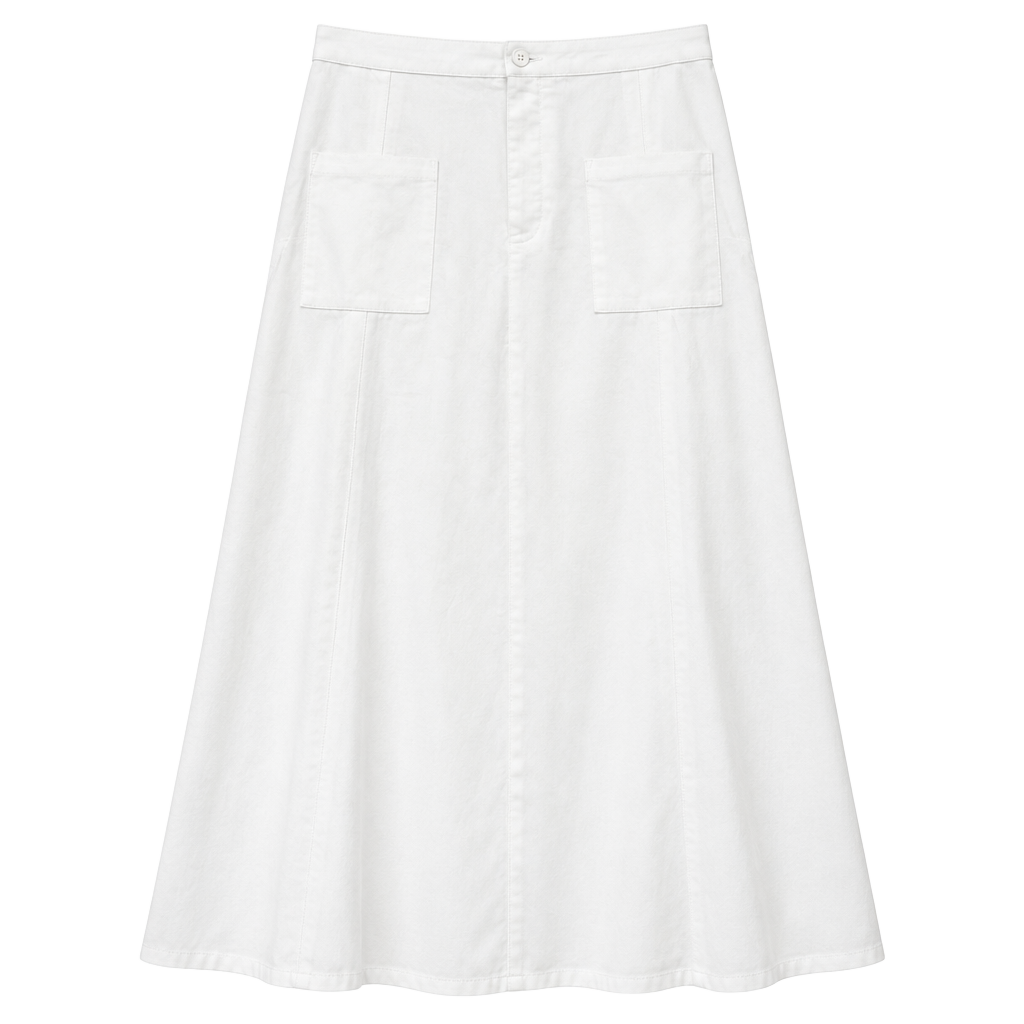 Aleeza Paris White Maxi Skirt Size XL 1