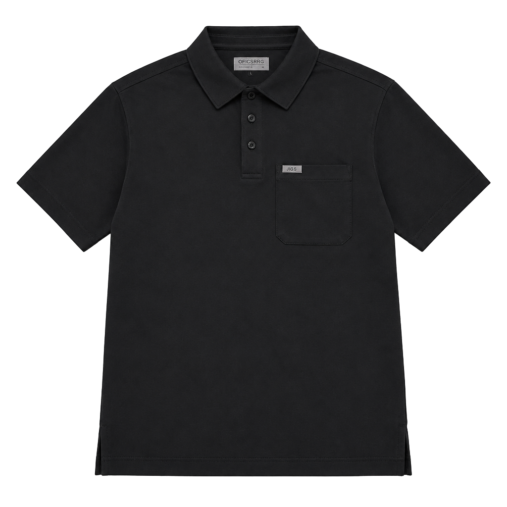 Figs Technical Pique Scrub Polo Size S Black 1
