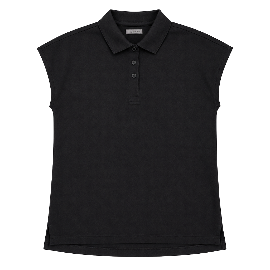 FIGS Ella Technical Pique Scrub Polo Size XL Black Short Sleeve 1