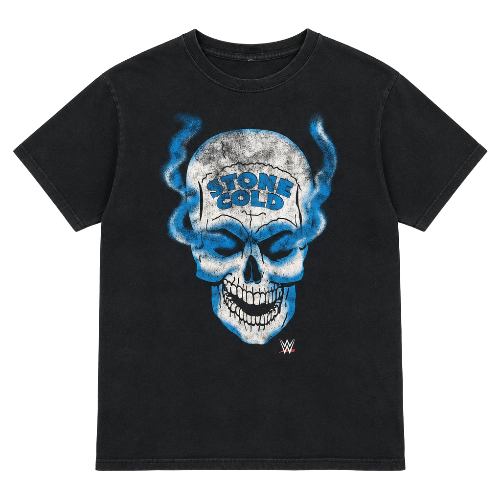 WWE Stone Cold Steve Austin Skull Graphic T-Shirt 1