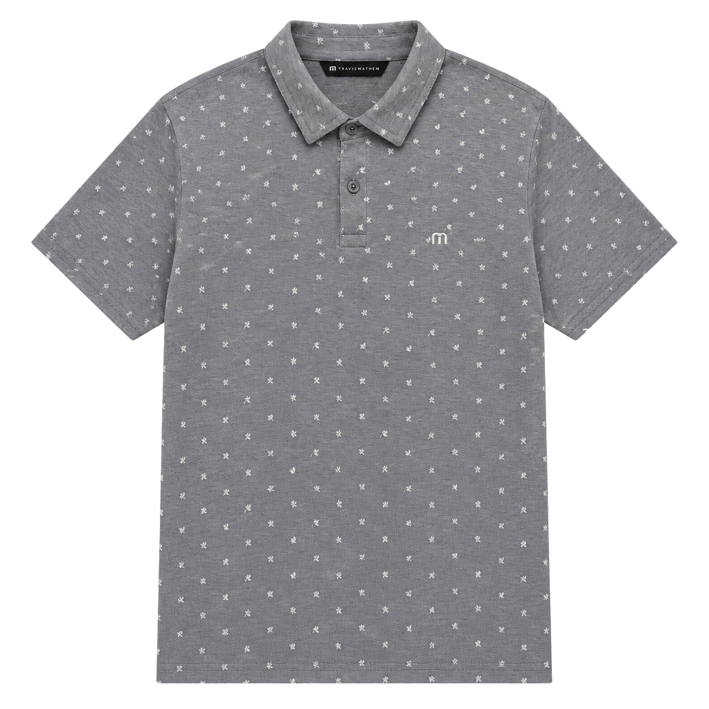 TravisMathew Polo Size XL Grey Floral Print Golf Shirt 1