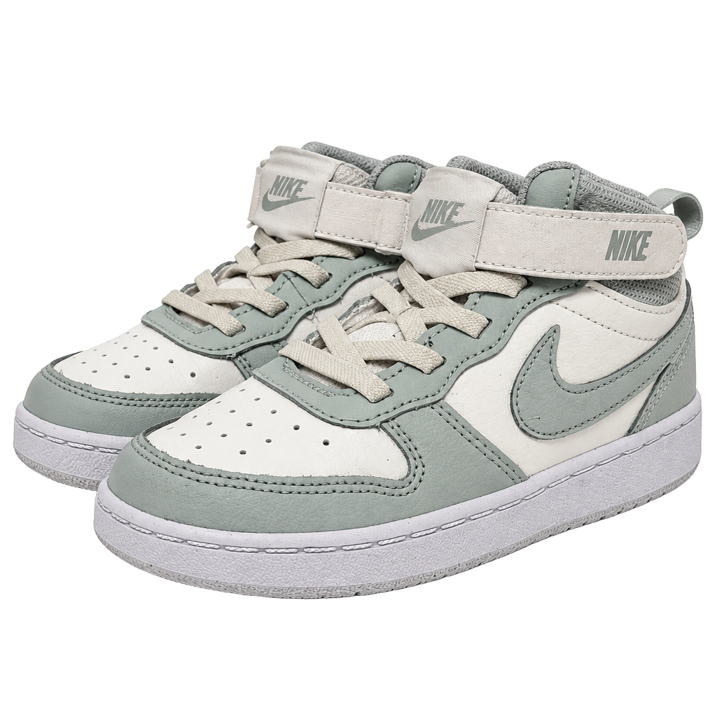 Nike Court Borough Mid 2 Size 10C White Sage Sneakers 1