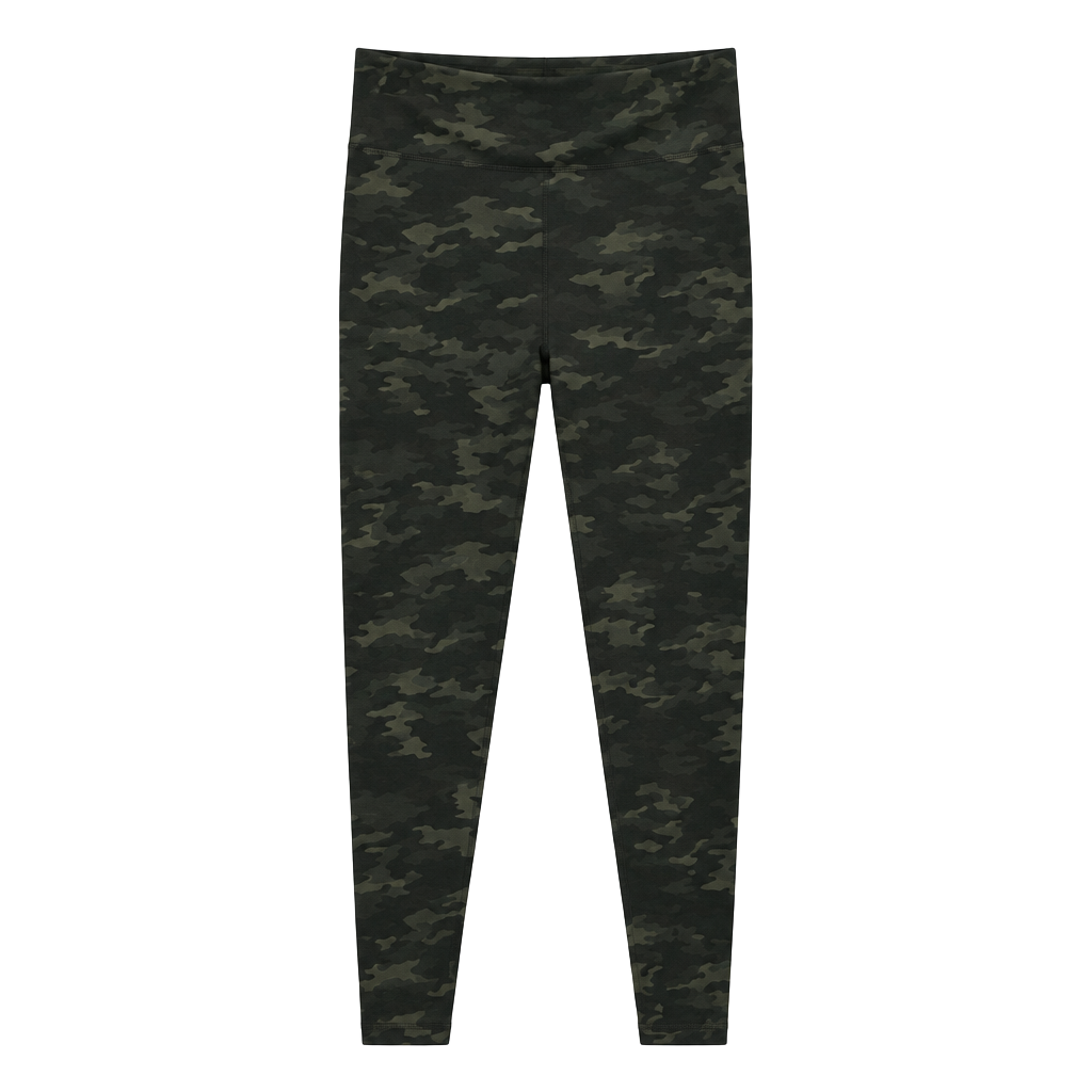 Spanx Look At Me Now Seamless Leggings Green Camo Size L 1
