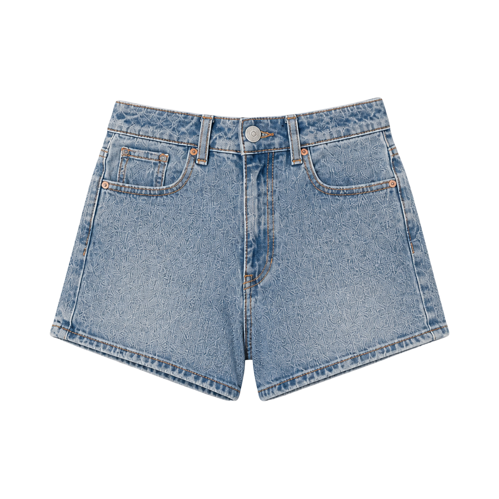 PacSun High-Rise Light Wash Denim Shorts 1