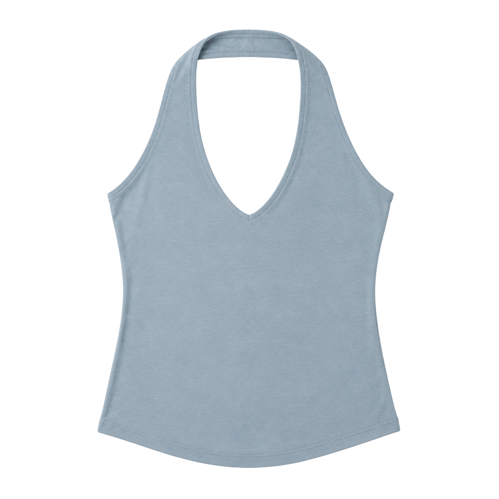 Cotton On Halter Top Size S Blue Ribbed Sleeveless Tank 1