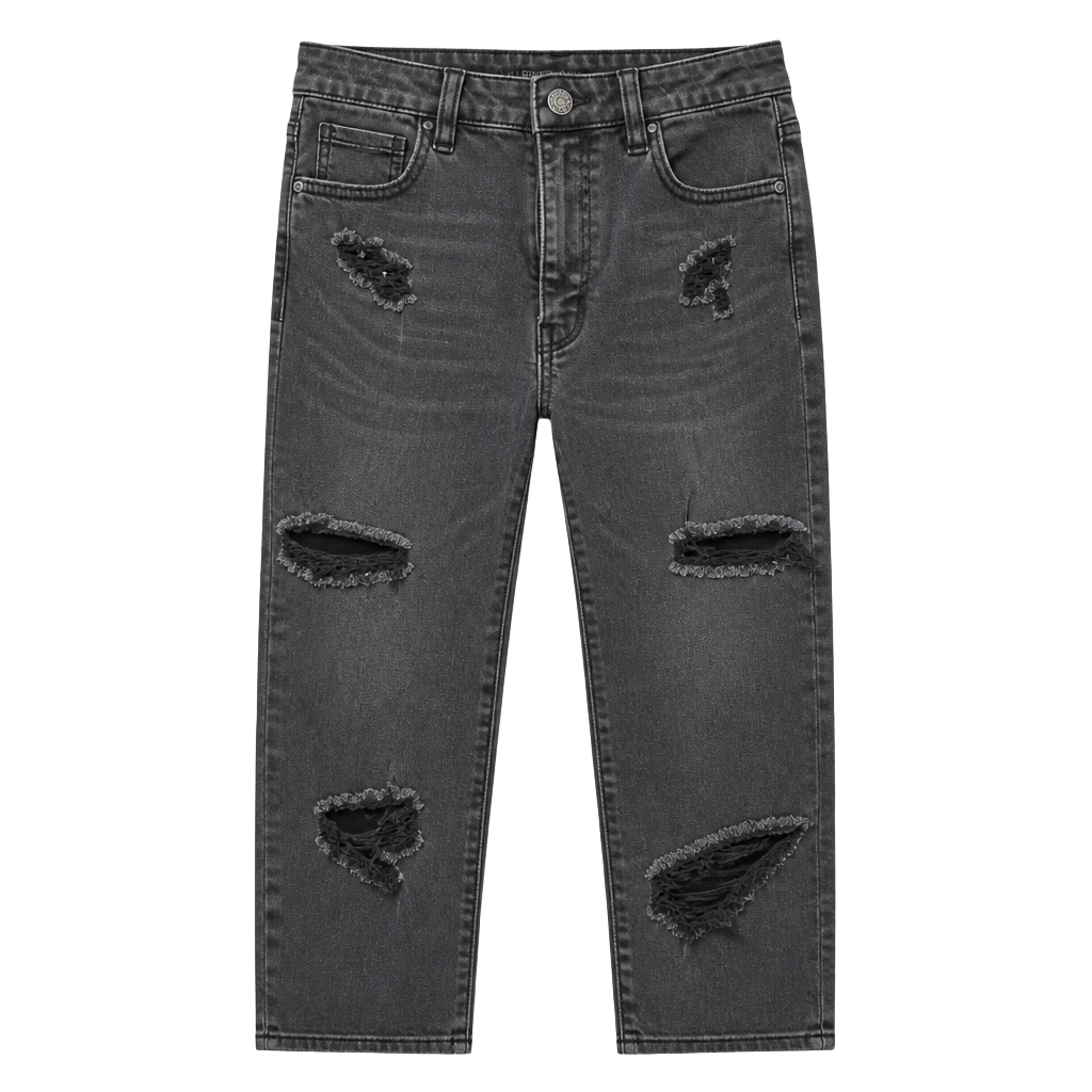 American Eagle Super Stretch Jegging Distressed Black Denim Jeans 1