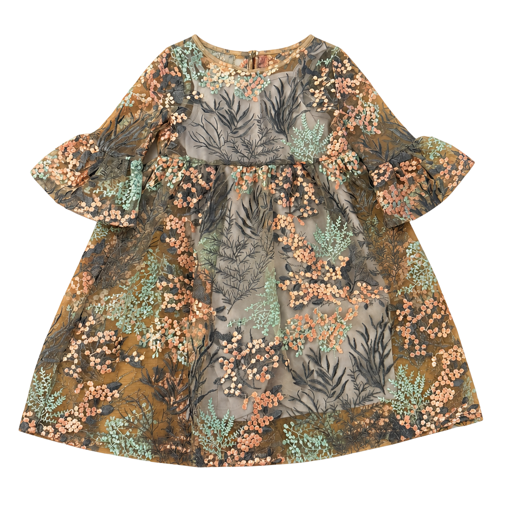 Pastourelle Pippa And Julie Floral Multicolor Lace Dress Size 6 1
