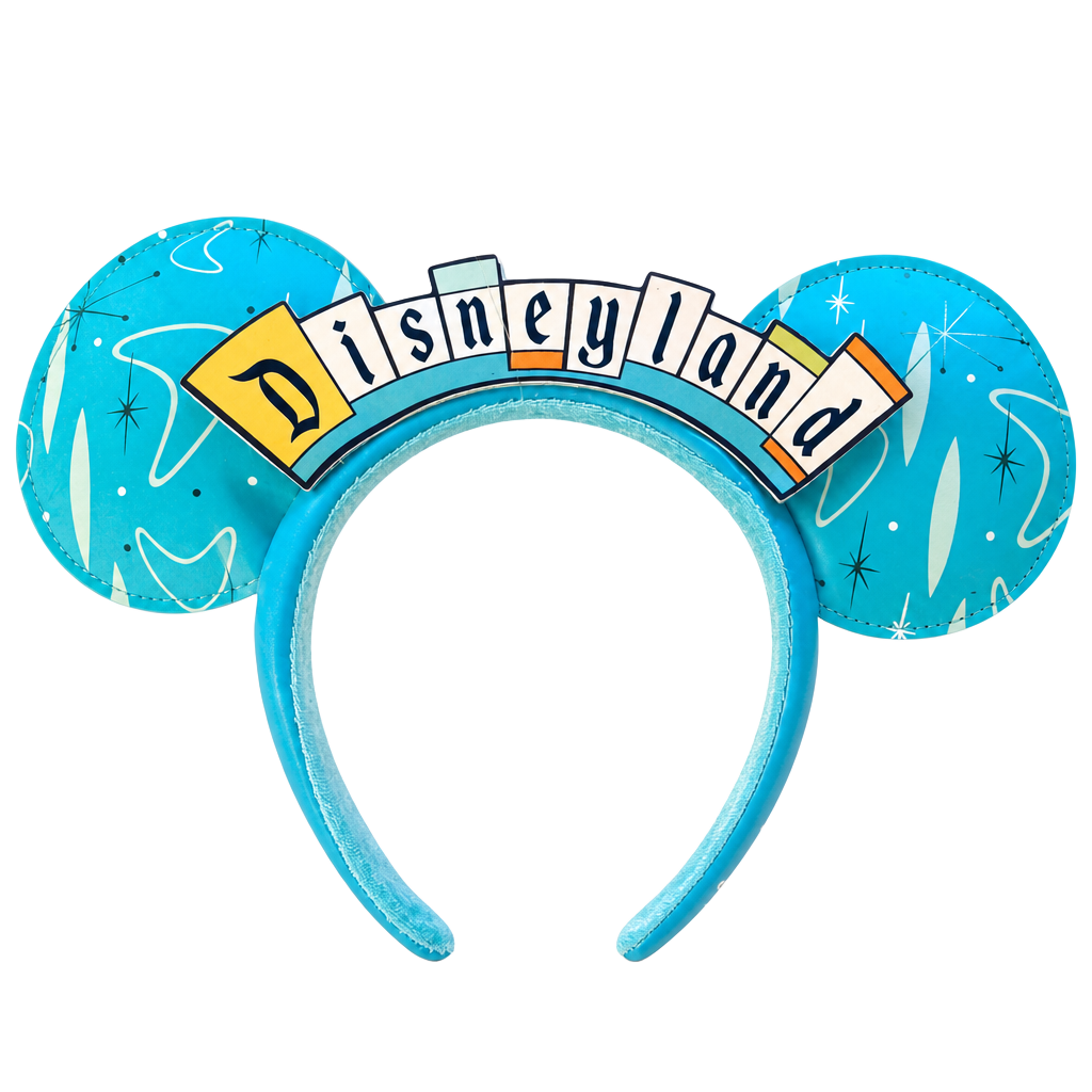 New! Disney Parks Disneyland Retro Marquee Ear Headband Making Magic One Size 1