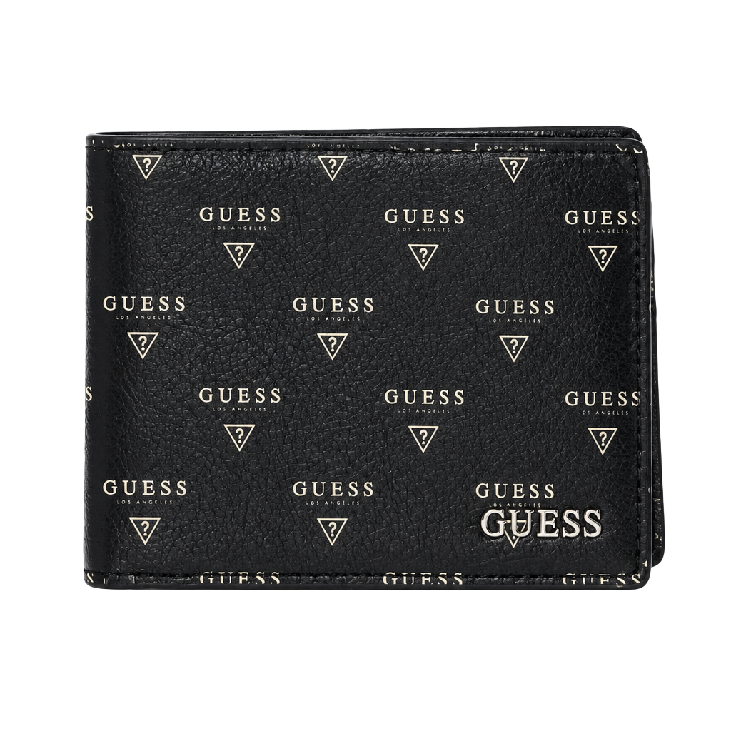 Guess Black Logo Bifold Wallet 1