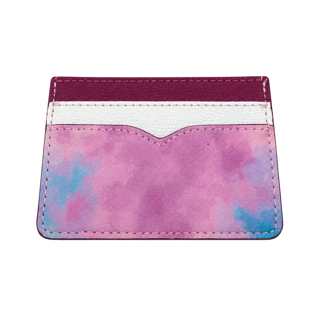 Cute Petal Card Case Light Raspberry Multi Leather 1