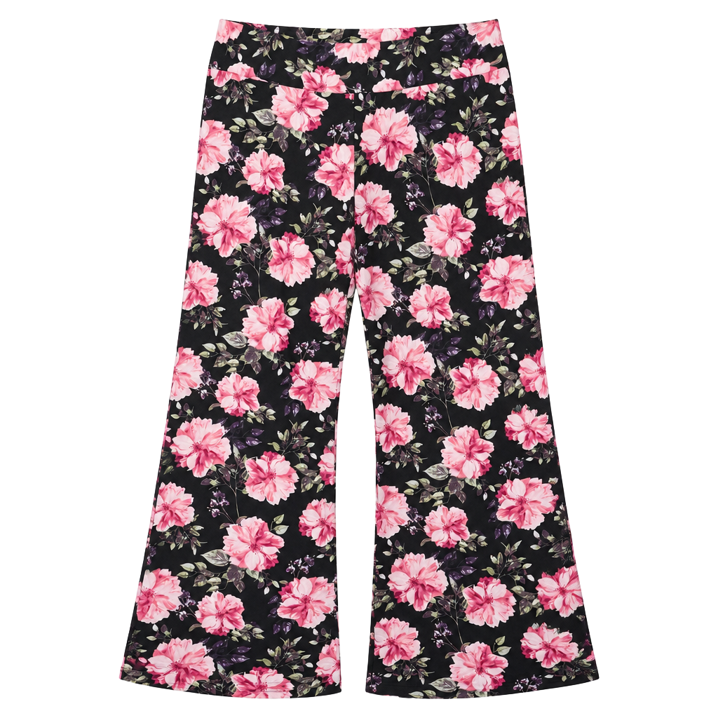 Floral Print Flare Pants 1