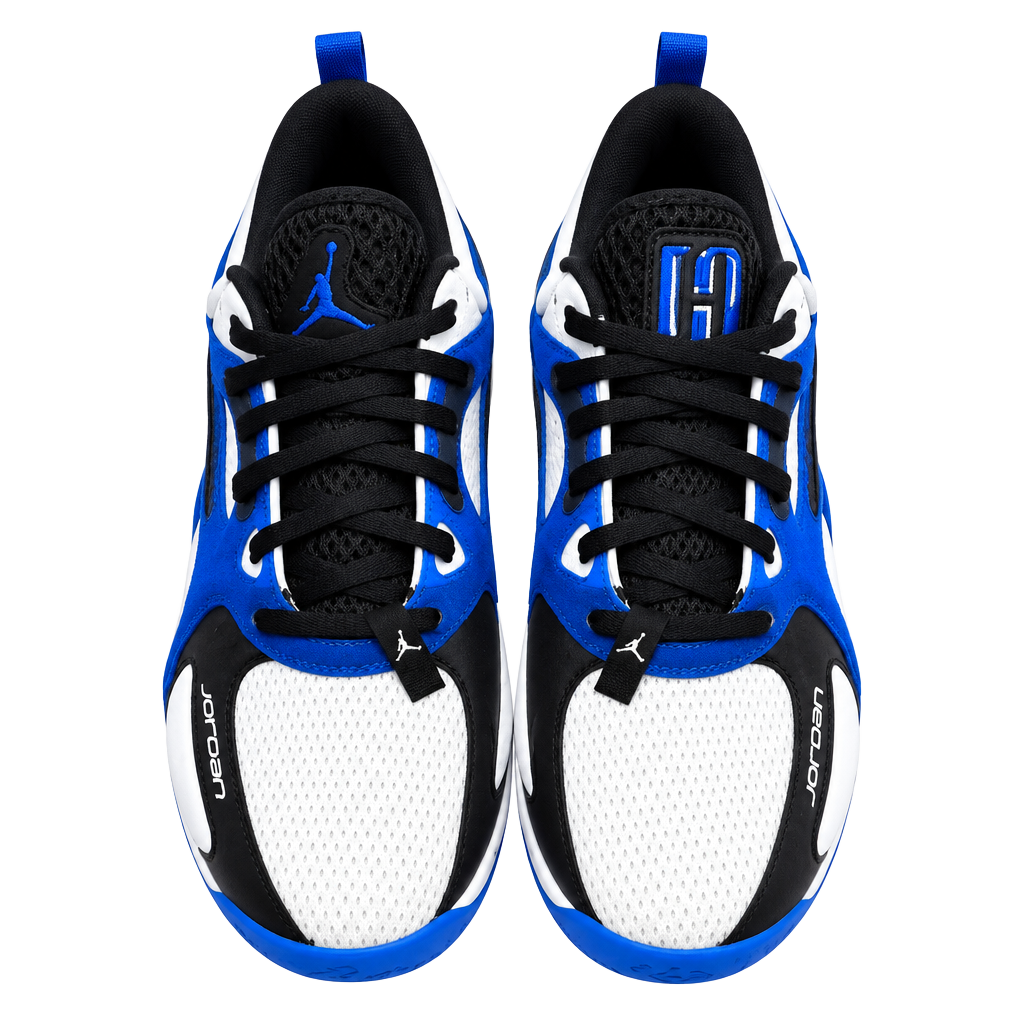 Jordan Men's Low Top Lace-Up Colorblock Sneakers Blue/Black/White US 12 1