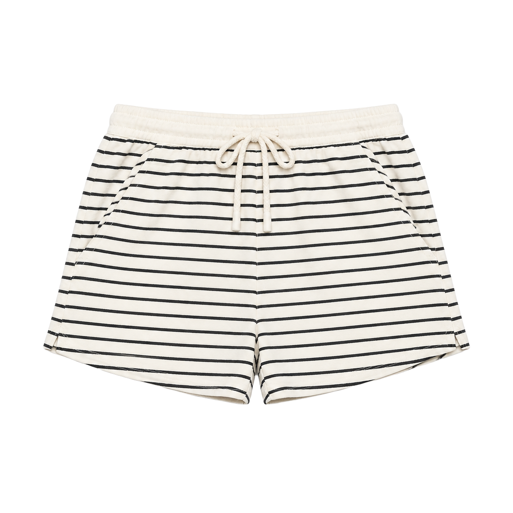 Universal Thread women Cream & Black Striped Drawstring Shorts XS 1