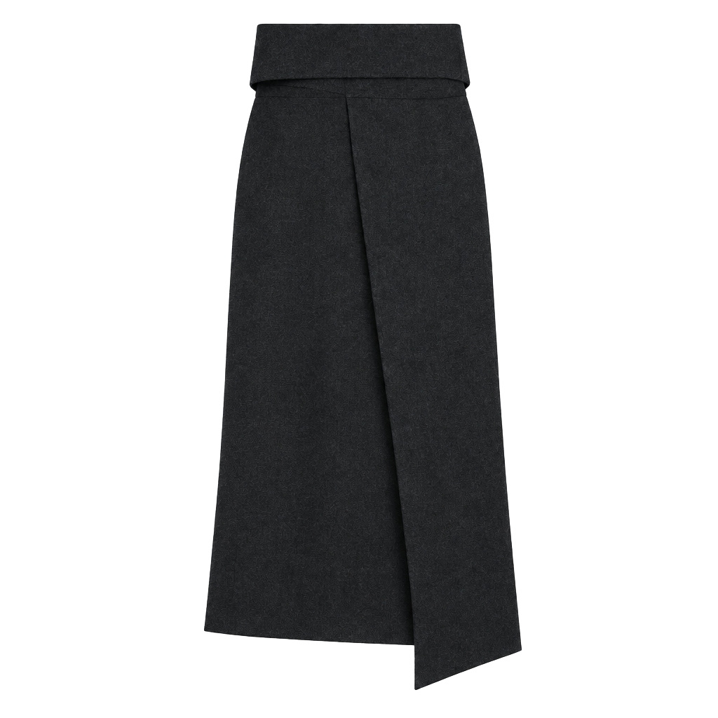 a new day Black Midi Wrap Skirt M 1